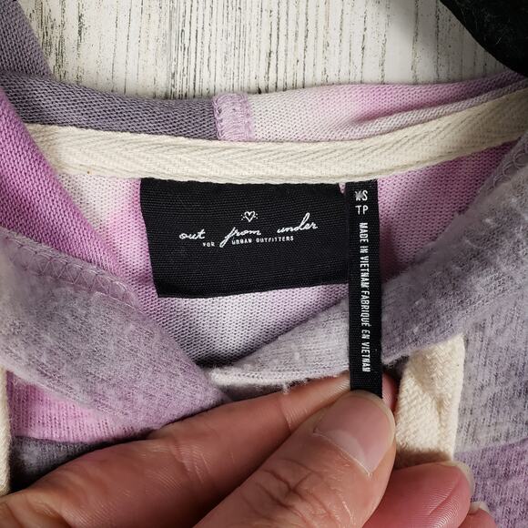 Out From Under Urban Outfitters Tie Dye Crop Hoodie Sweatshirt Women's Size XS - Picture 5 of 11